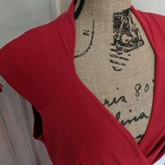 💃Red Allen B. By Allen Schwartz Dress | Large - Picture 4 of 8